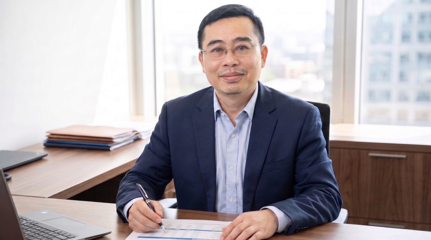 Tony Bui đang xem báo cáo tài chính của khách hàng